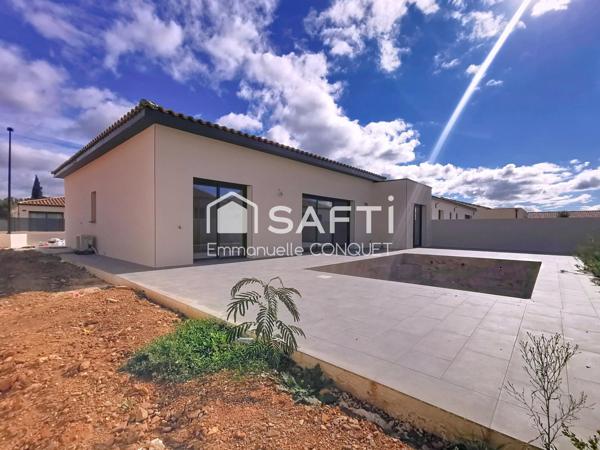 Maison neuve de 104 m², 3 chambres avec garage et piscine