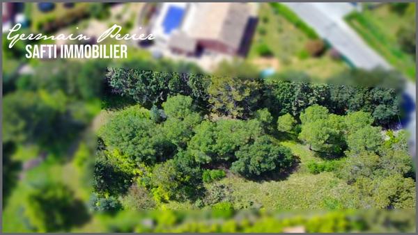 Terrain plat + une restanque de 1200 m2 - environnement calme - emprise au sol possible de 230 m2 - piscinable
