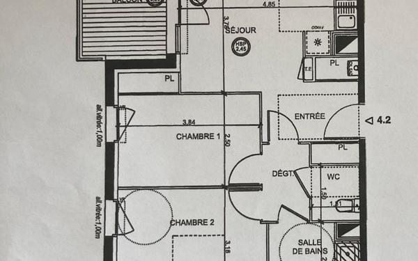 Appartement à vendre    3 pièces • 55 m2 Toulouse