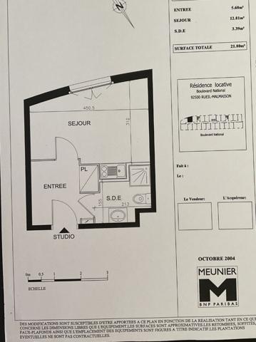 A vendre studio loué