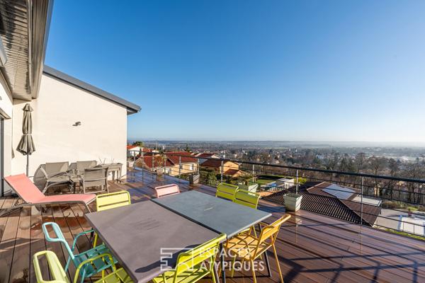 Maison contemporaine avec vue sur le Mont-Blanc