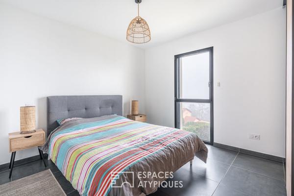 Maison contemporaine avec vue sur le Mont-Blanc