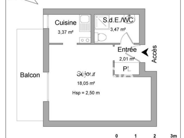 À vendre Studio 26.9 m² - Montpellier 34090