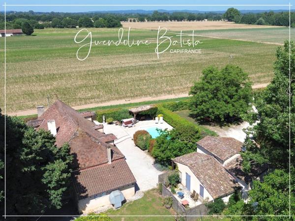 Propriété de charme en pierre avec gîte, piscine et parc arboré - LAMONZIE SAINT MARTIN (24)