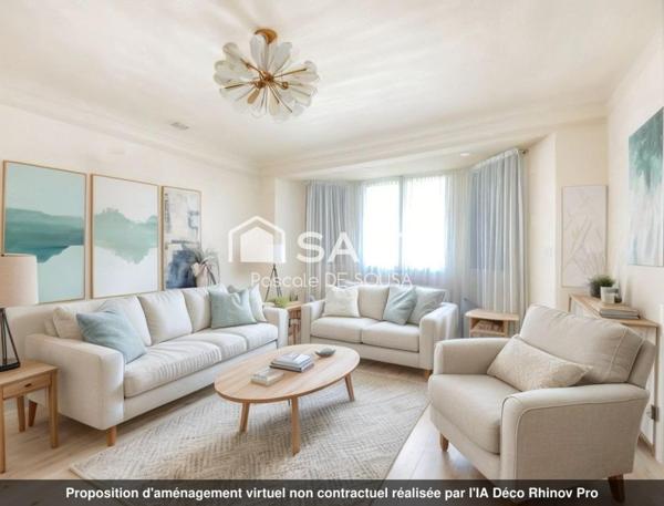 Nanterre Limite Rueil, 3 pièces traversant et lumineux