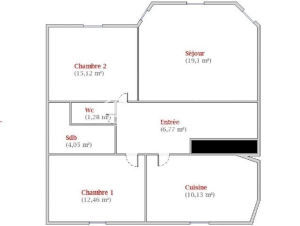 Nanterre Limite Rueil, 3 pièces traversant et lumineux