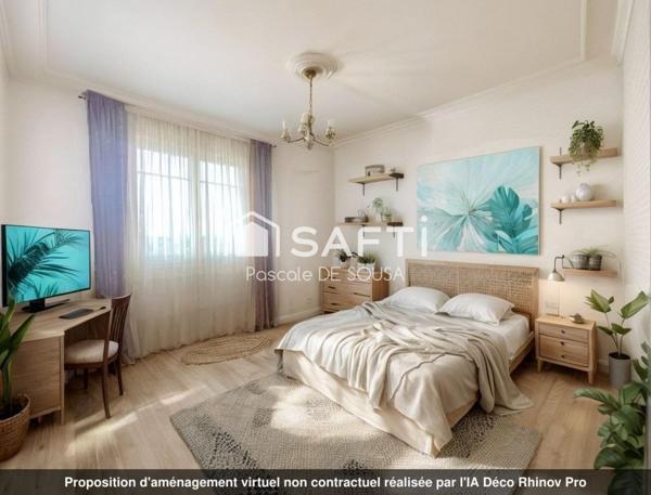 Nanterre Limite Rueil, 3 pièces traversant et lumineux