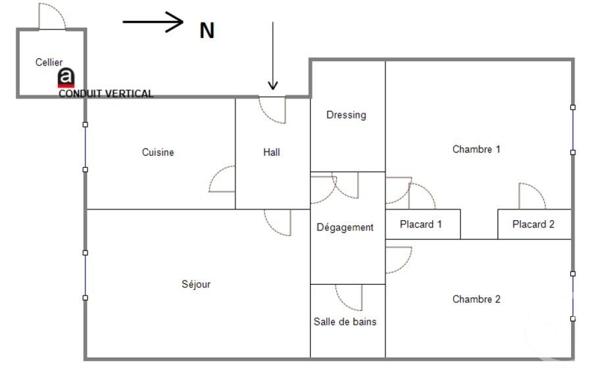 Appartement F3 à vendre  3 pièces - 85 m2 ST ETIENNE - 42