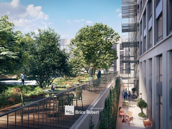 Location bureaux neufs avec rooftop végétalisé à Lyon 6ème Part-Dieu