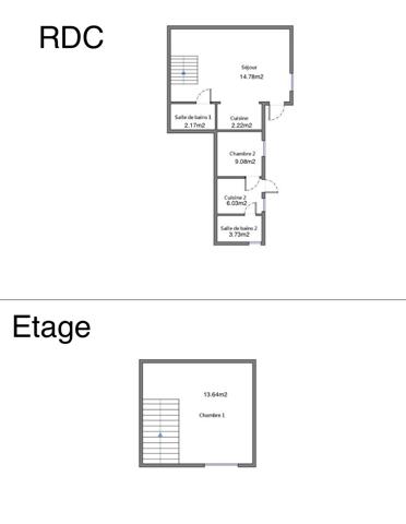 Maison à vendre 3 pièces 52 m² Le Blanc-Mesnil