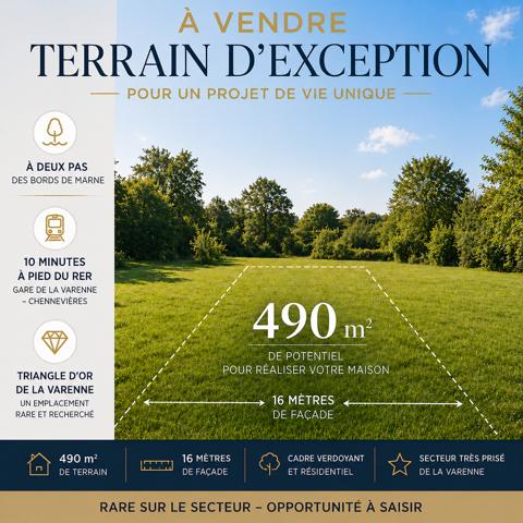 Terrain constructible Triangle d'Or de La Varenne