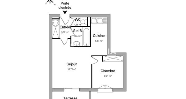 Location Appartement 2 pièces 40.4 m² - Perpignan 66000