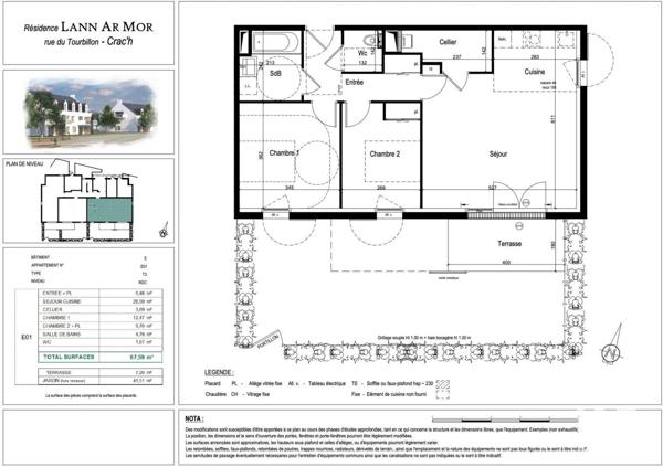 Appartement à vendre 3 pièces 68 m² Crach