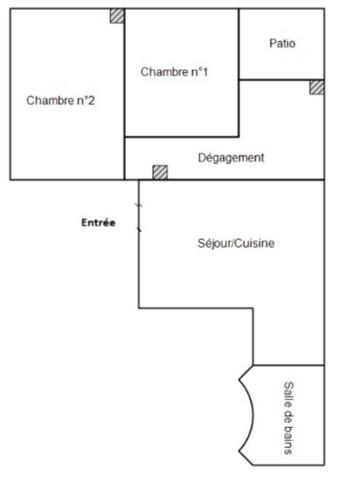 Appartement à vendre 3 pièces de 53 m²