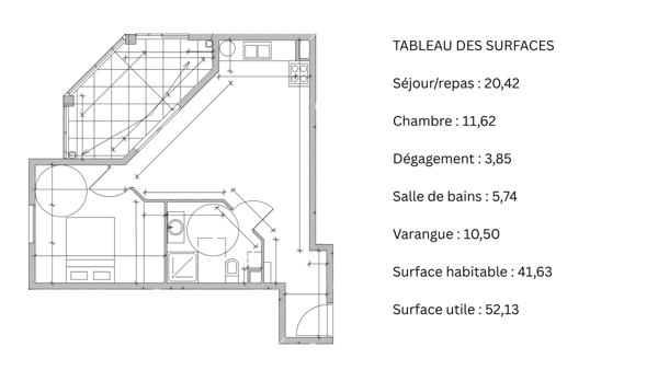 Appartement 2 pièces - 41 m²
