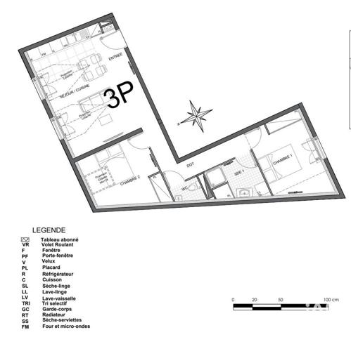 Appartement à vendre 3 pièces 57 m² Trilport