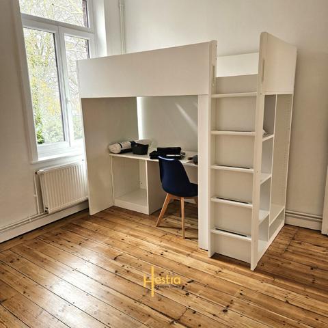 Chambre moderne avec espace cuisine et SDB privée dans belle maison - Tourcoing