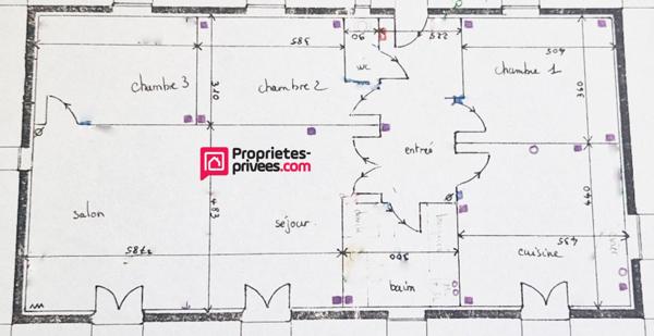 Pavillon 175 m² - 8 pièces - 5 chambres sur terrain de 3600 m²