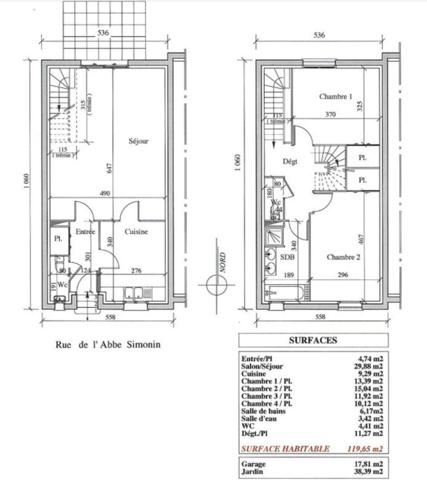 Maison avec jardin - Tours centre - 119 m2