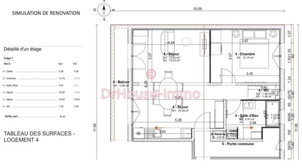 Appartement à vendre 2 pièces de 48 m²