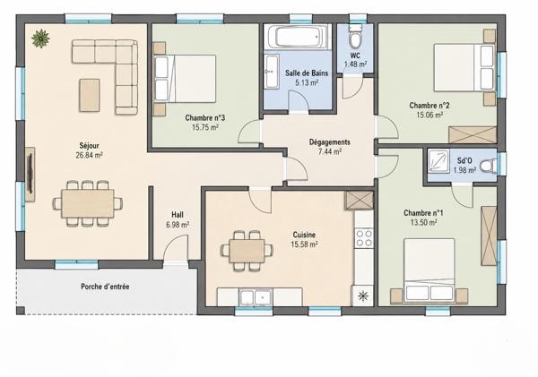Maison Castries 110m²
