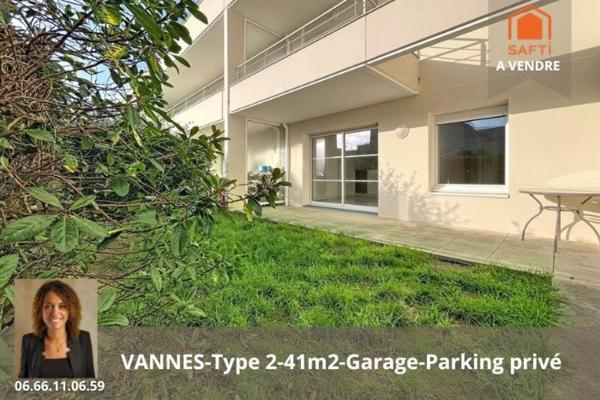 T2 Vannes –Terrasse sud,parking,résidence standing