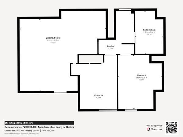 Vente appartement à Guilers, 3 pièces 62.2m²