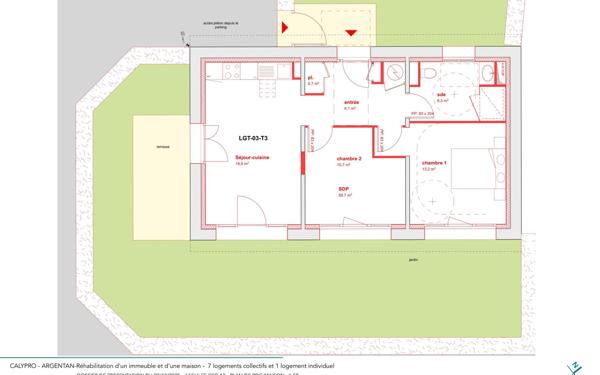 Maison à vendre    3 pièces •  Argentan