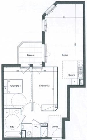 T3 - 2 Chambres- Balcon - Parking