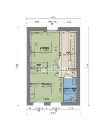 Maison 4 pièces - 100 m²