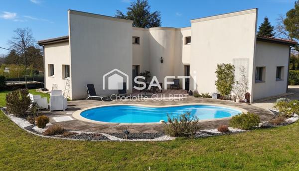 Maison d'architecte avec 3 chambres et bureau