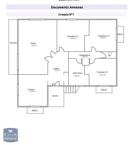 Appartement à louer 4 pièces 114.9m²