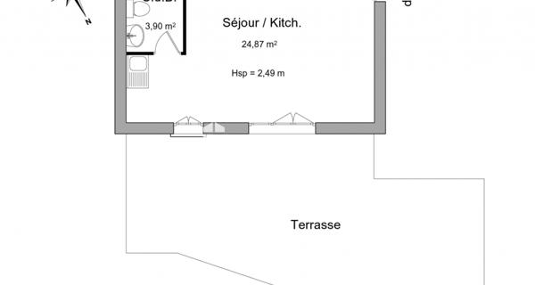 Location Studio 28.77 m² - Vernouillet 78540