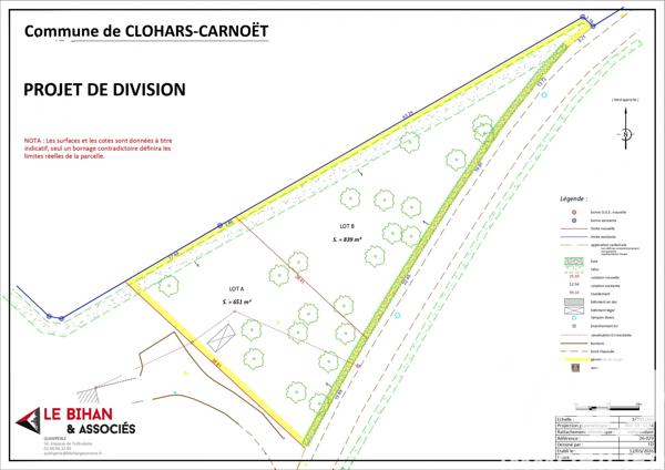 Terrain à vendre 651 m² Clohars-Carnoët