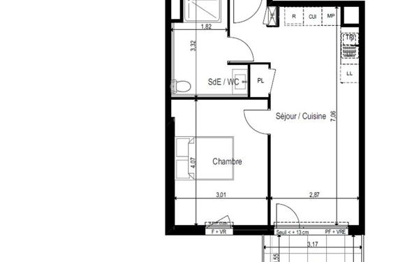 Appartement à vendre    2 pièces • 41,86 m2 Marseillan