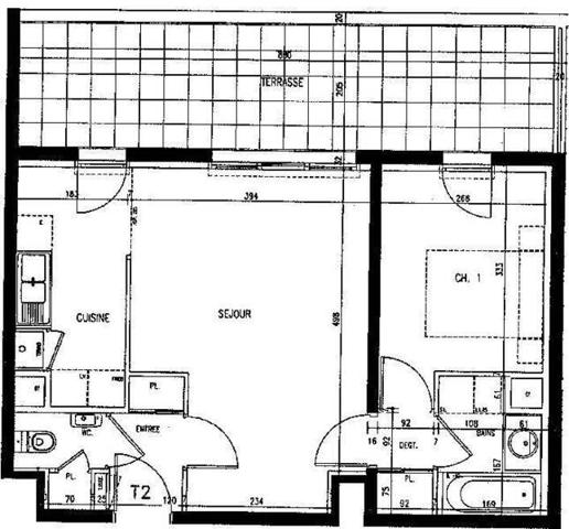 Appartement 2 pièces                                        - 44000 Nantes - Guist'hau Réf : 9616