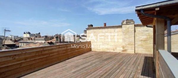 BORDEAUX SINT MICHEL - INVESTISSEMENT LOCATIF CONVENTIONNE ANAH - DERNIER ETAGE - ROOFTOP 43M²