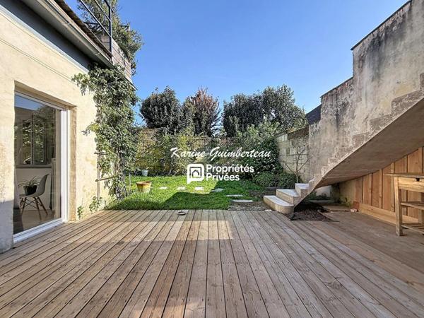 Maison de ville avec garage + jardin Libourne-centre