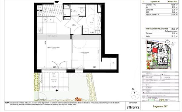 Appartement à vendre  2 pièces - 40,79 m2 SAUTRON - 44