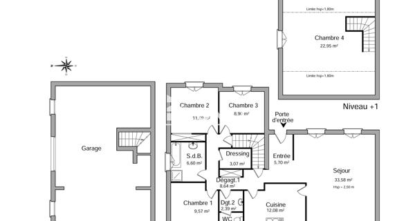Location Maison 6 pièces 126.82 m² - Sainte-colombe 69560