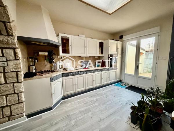 Maison 4 chambres, jardin, cave, garage