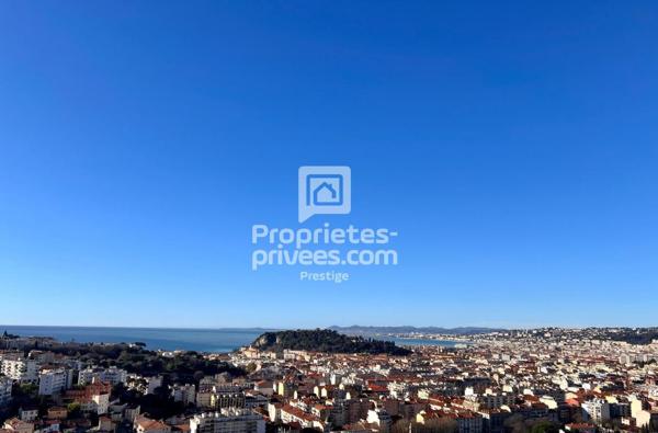 NICE MONT BORON Vue mer exceptionnelle, Appartement 3 pièces avec jardin