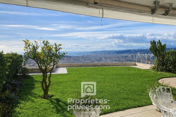 NICE MONT BORON Vue mer exceptionnelle, Appartement 3 pièces avec jardin