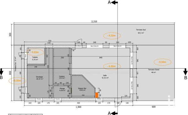 Restaurant à vendre 224 m² Florimont-Gaumier