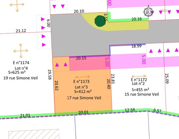 Achat terrain près de GEMOZAC - 412 m² - 39 200 €