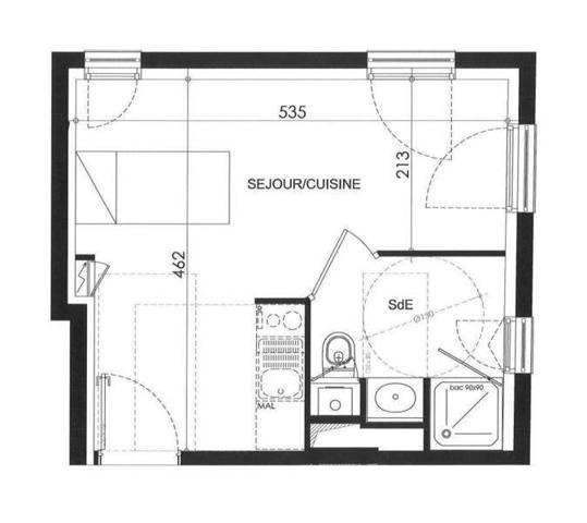 Appartement 1 pièce - 44000 Nantes -  Centre ville