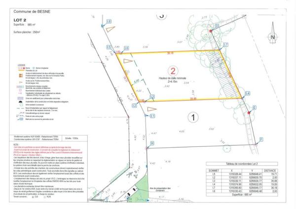BESNE - Centre / Terrains à bâtir viabilisés / LIBRE DE CONSTRUCTEUR
