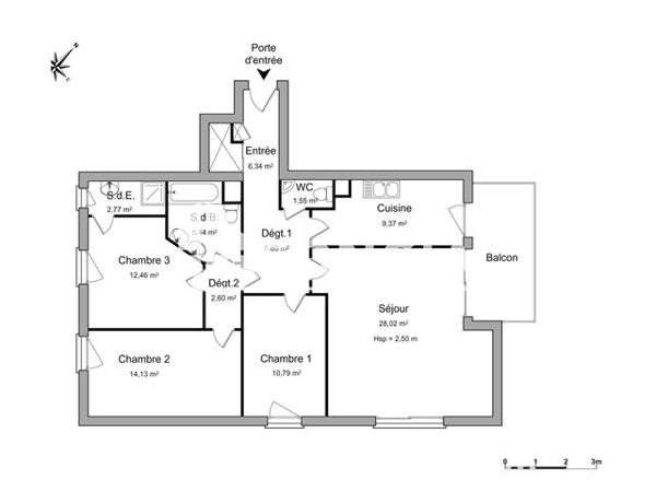 Location Appartement 4 pièces 99.27 m² - 1-2-3 RUE VIRGINIE DU VERGER Metz 57070