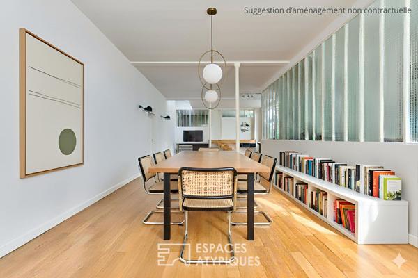 Ancien atelier transformé en loft au calme sur cour végétalisée