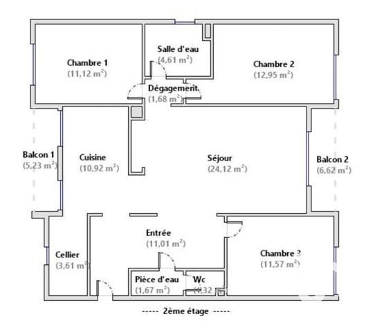 Appartement à vendre 4 pièces 94 m² Romans-sur-Isère